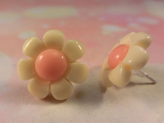 Preview: Pastell Blume Ohrstecker Blüte Flower gelb orange